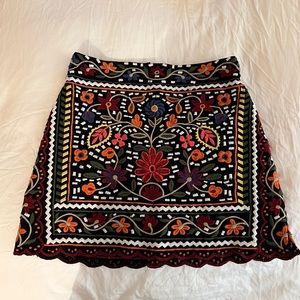 Zara Embroidered Skirt